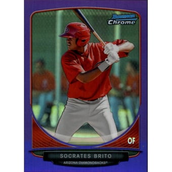 2013 Bowman Chrome Prospects Purple Refractors #BCP62 Socrates Brito