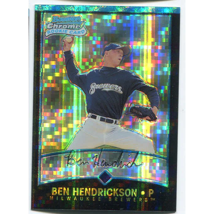 2001 Bowman Chrome X-Fractors #196 Ben Hendrickson. rookie card picture