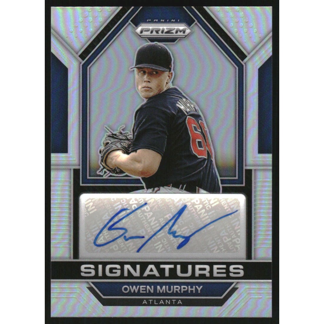 2023 Panini Prizm Signatures Prizms Silver #33 Owen Murphy. rookie card picture