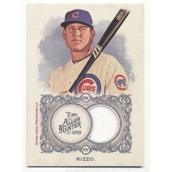 2019 Topps Allen and Ginter Relics #FSRBAR Anthony Rizzo B