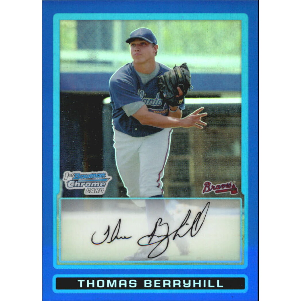 2009 Bowman Chrome Draft Prospects Blue Refractors #BDPP50 Thomas Berryhill 2009 Bowman Chrome Draft Prospects Blue Refractors #BDPP50 Thomas Berryhill