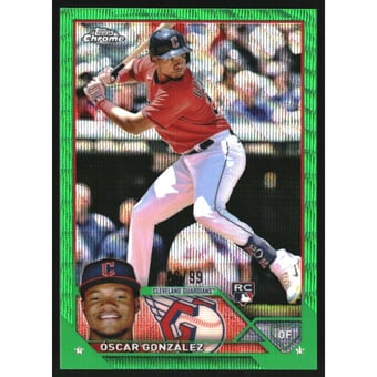 2023 Topps Chrome Green Wave Refractors #207 Oscar Gonzalez