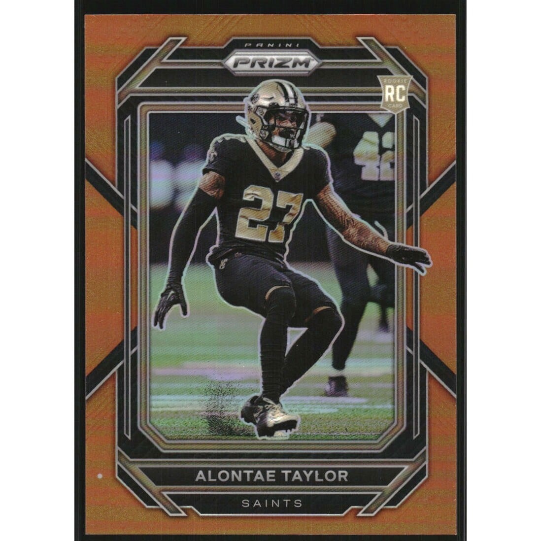 2022 Panini Prizm Prizms Orange #392 Alontae Taylor. rookie card picture