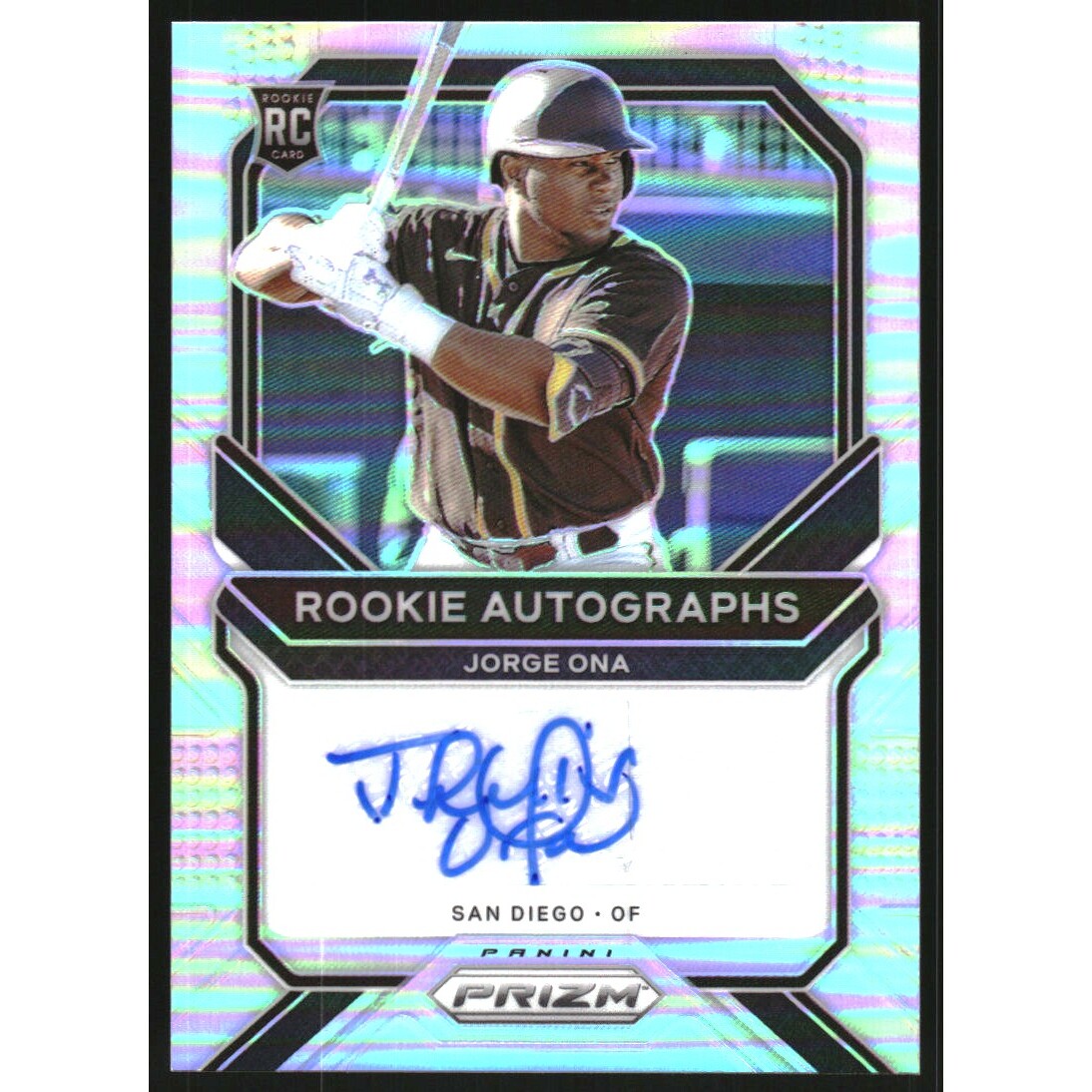 2021 Panini Prizm Rookie Autographs Prizms Silver #90 Jorge Ona. rookie card picture