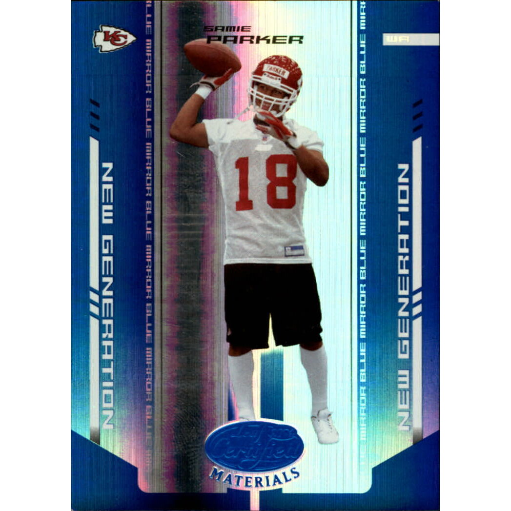 2004 Leaf Certified Materials Mirror Blue #194 Samie Parker