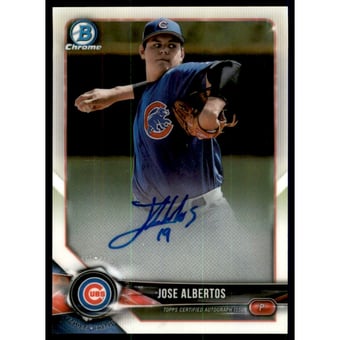 2018 Bowman Chrome Prospect Autographs #BCPAJAL Jose Albertos