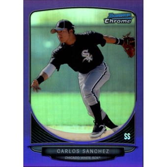 2013 Bowman Chrome Prospects Purple Refractors #BCP109 Carlos Sanchez