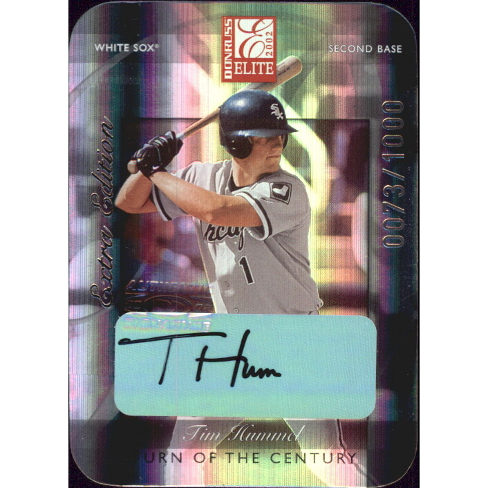 2002 Donruss Elite Turn of the Century Autographs #262 Tim Hummel/100* 2002 Donruss Elite Turn of the Century Autographs #262 Tim Hummel/100*