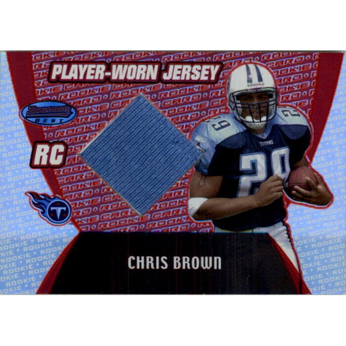 2003 Bowman's Best Red #111 Chris Brown JSY. rookie card picture