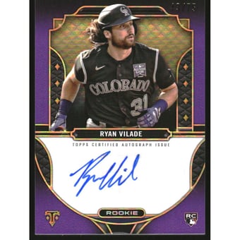 2022 Topps Triple Threads Rookie Autographs Amethyst #RARV Ryan Vilade
