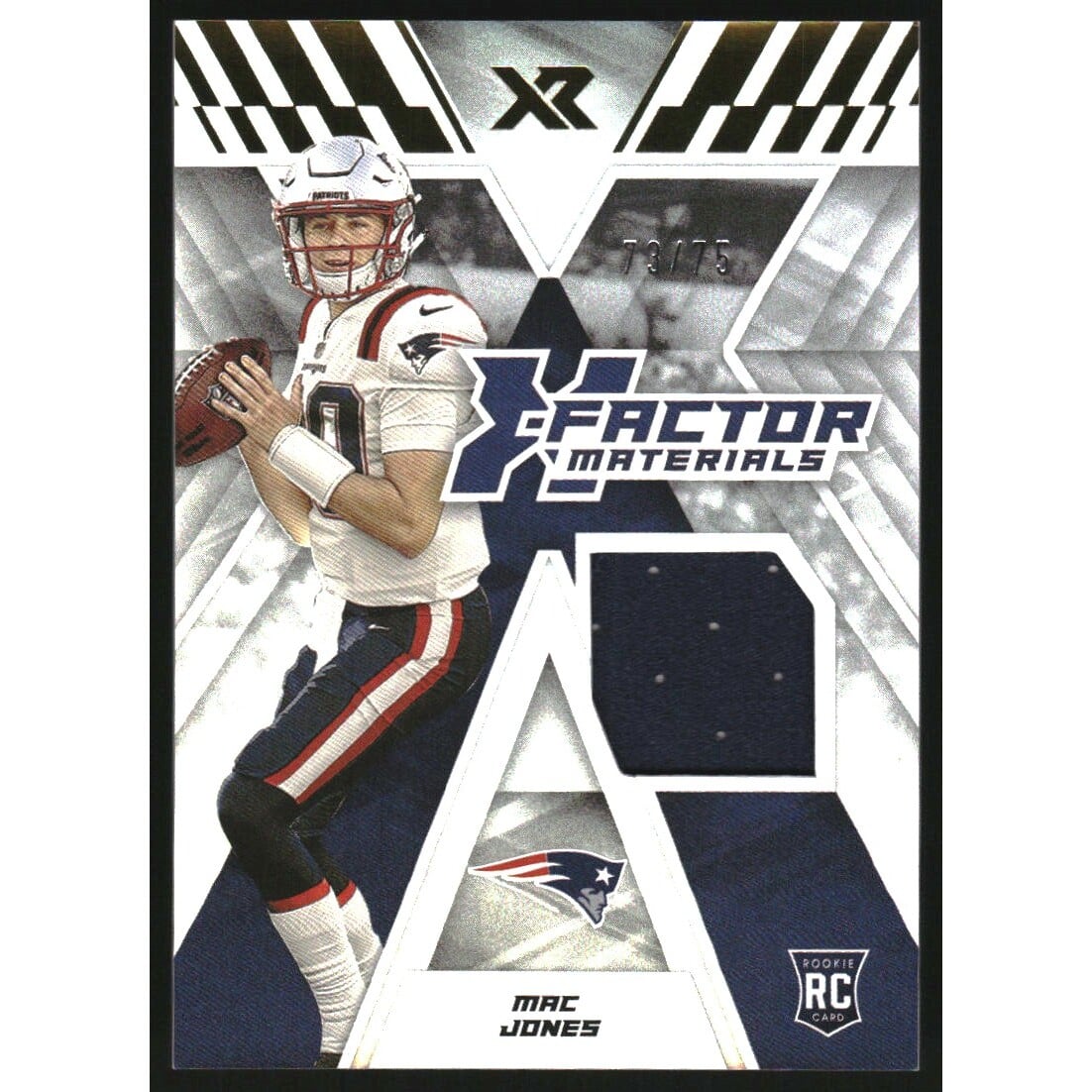 2021 Panini XR X-Factor Materials #24 Mac Jones. rookie card picture