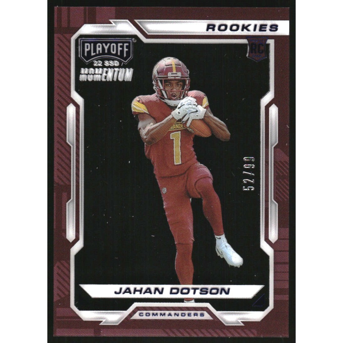 2022 Panini Chronicles Playoff Momentum Rookies Blue #10 Jahan Dotson