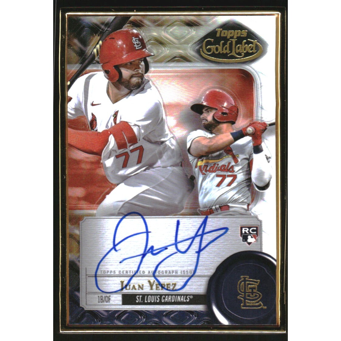 2022 Topps Gold Label Framed Autographs #FAJLE Juan Yepez. rookie card picture