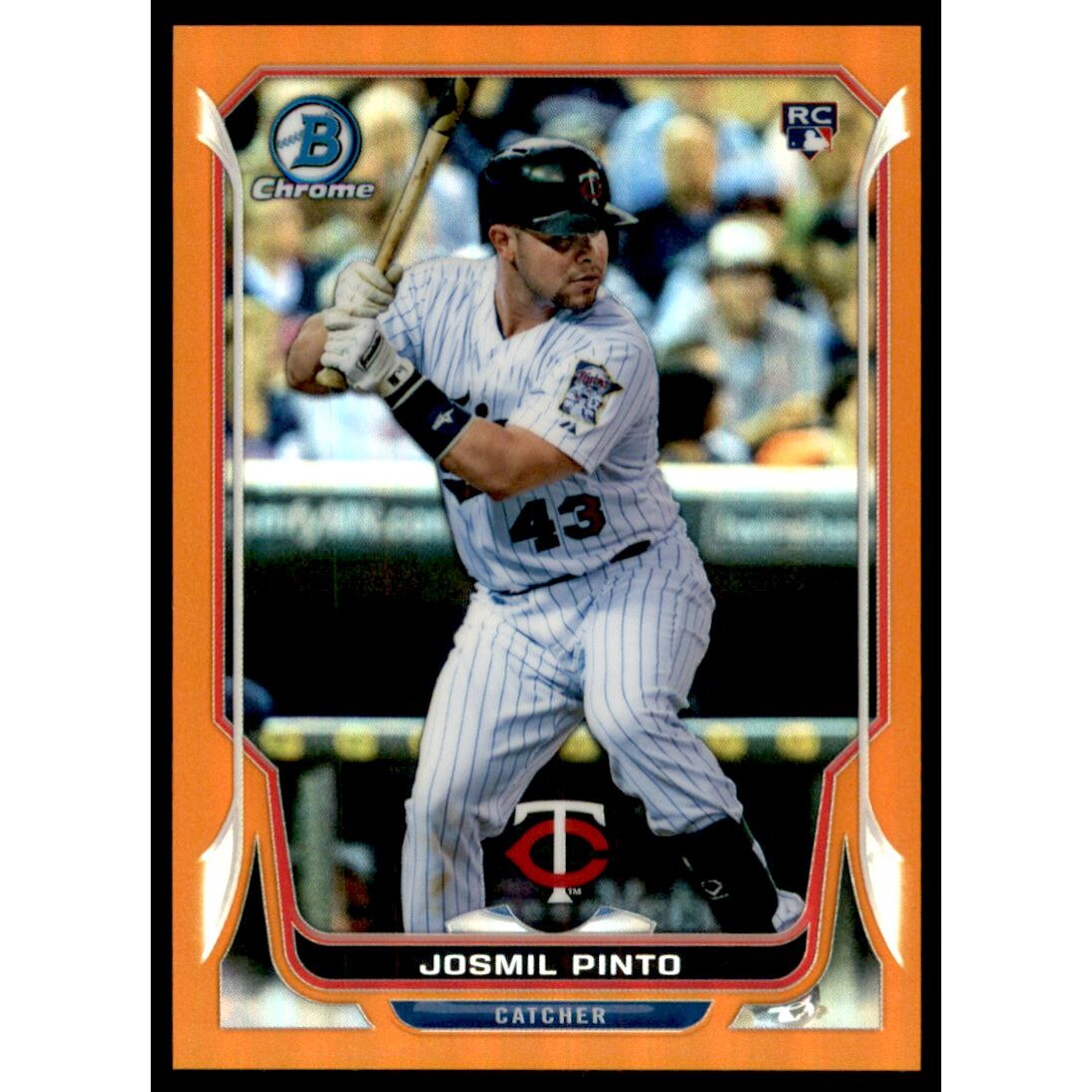 2014 Bowman Chrome Orange Refractors #13 Josmil Pinto 2014 Bowman Chrome Orange Refractors #13 Josmil Pinto