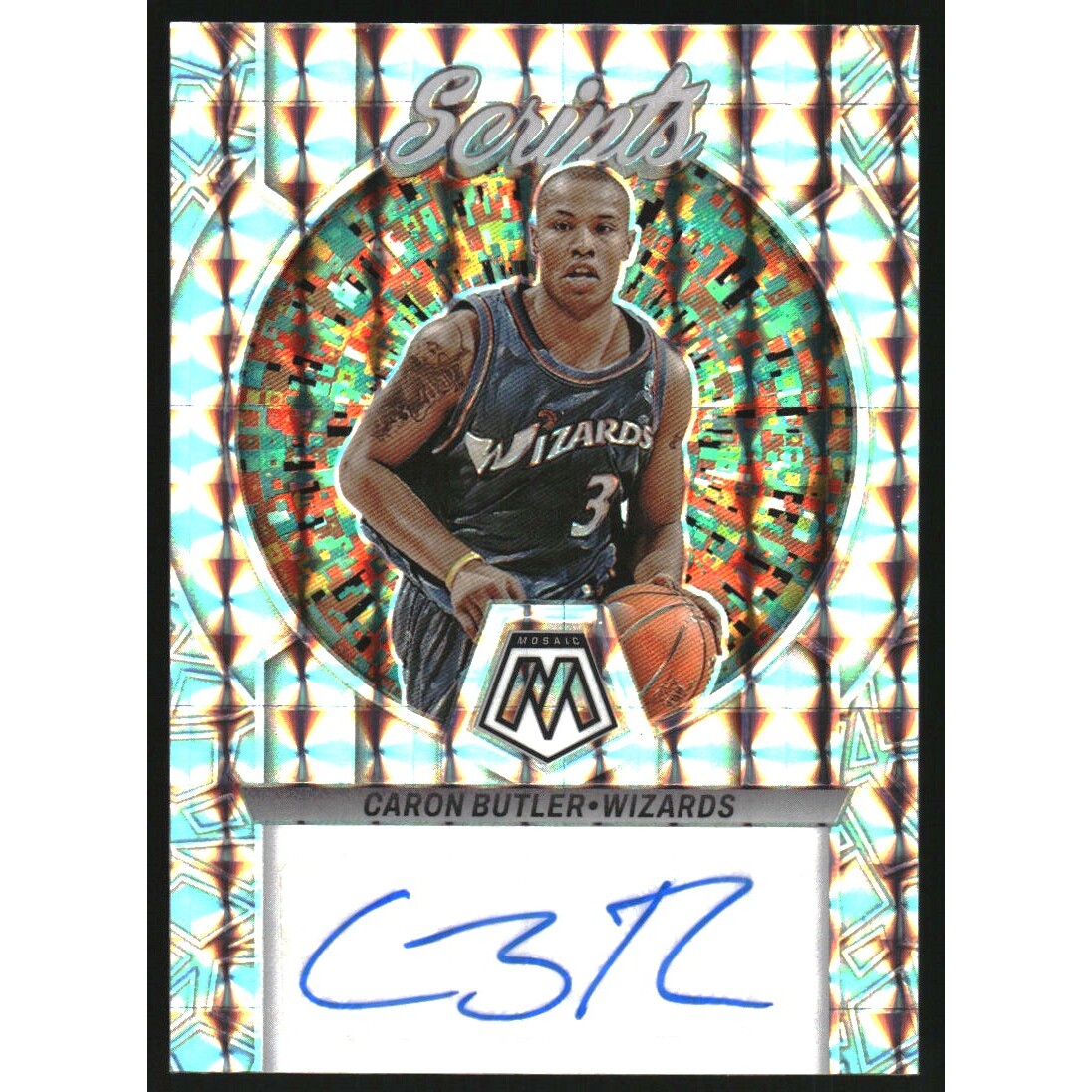 2022-23 Panini Mosaic Scripts #51 Caron Butler