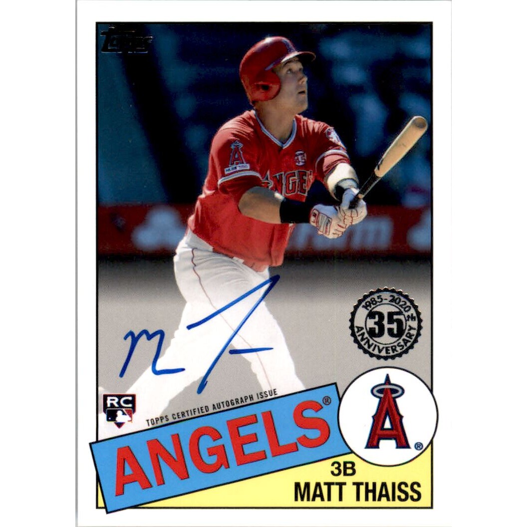 2020 Topps '85 Topps Autographs #85AMTH Matt Thaiss S2. rookie card picture