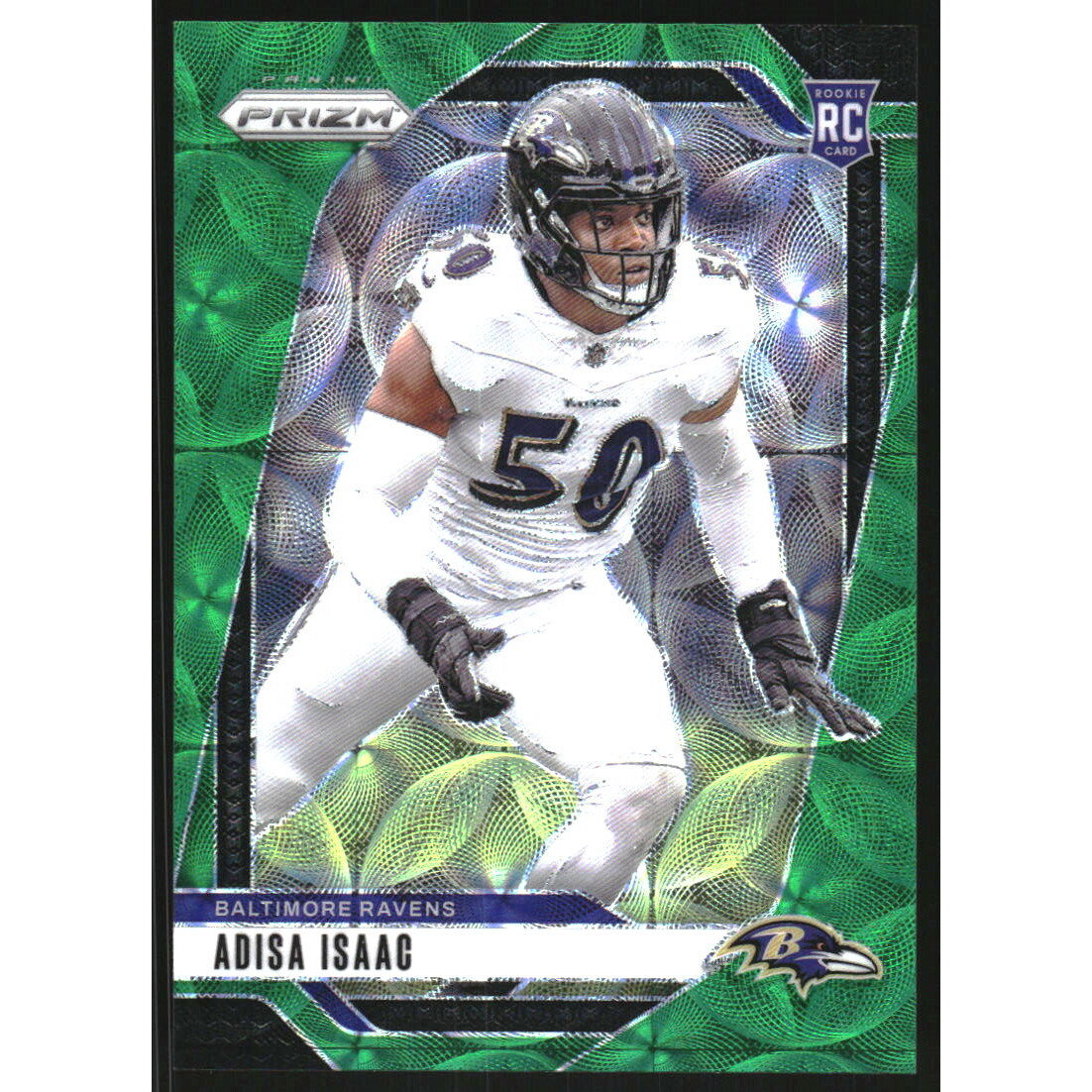 2024 Panini Prizm Prizms Green Scope #302 Adisa Isaac