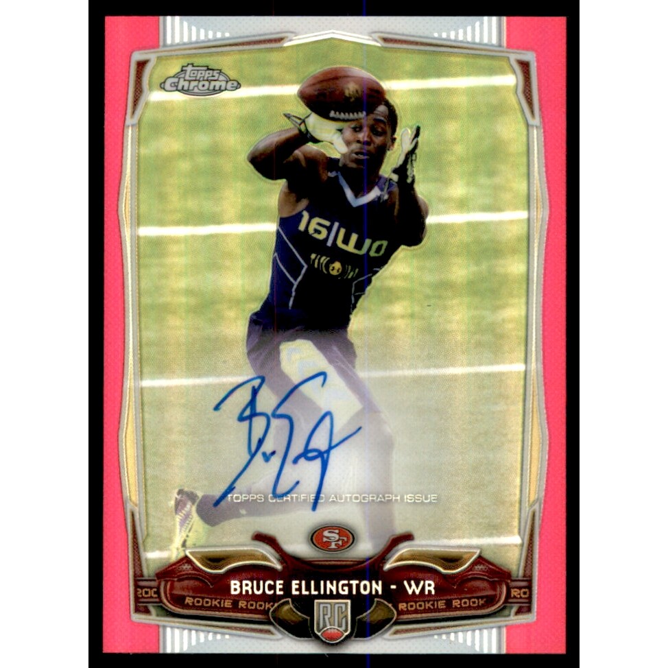 2014 Topps Chrome Mini Rookie Autographs Pink Refractors #116 Bruce Ellington. rookie card picture