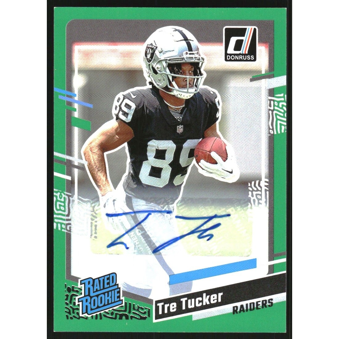2023 Donruss Rated Rookies Autographs Green #362 Tre Tucker. rookie card picture