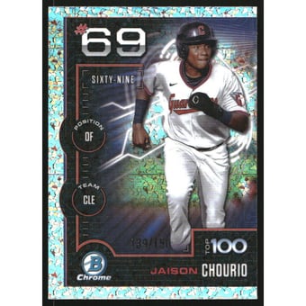 2025 Bowman Chrome Scouts Top 100 Mini-Diamond Refractors #BTP69 Jaison Chourio