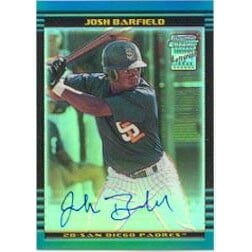 2002 Bowman Chrome Refractors #390 Josh Barfield AU A. rookie card picture