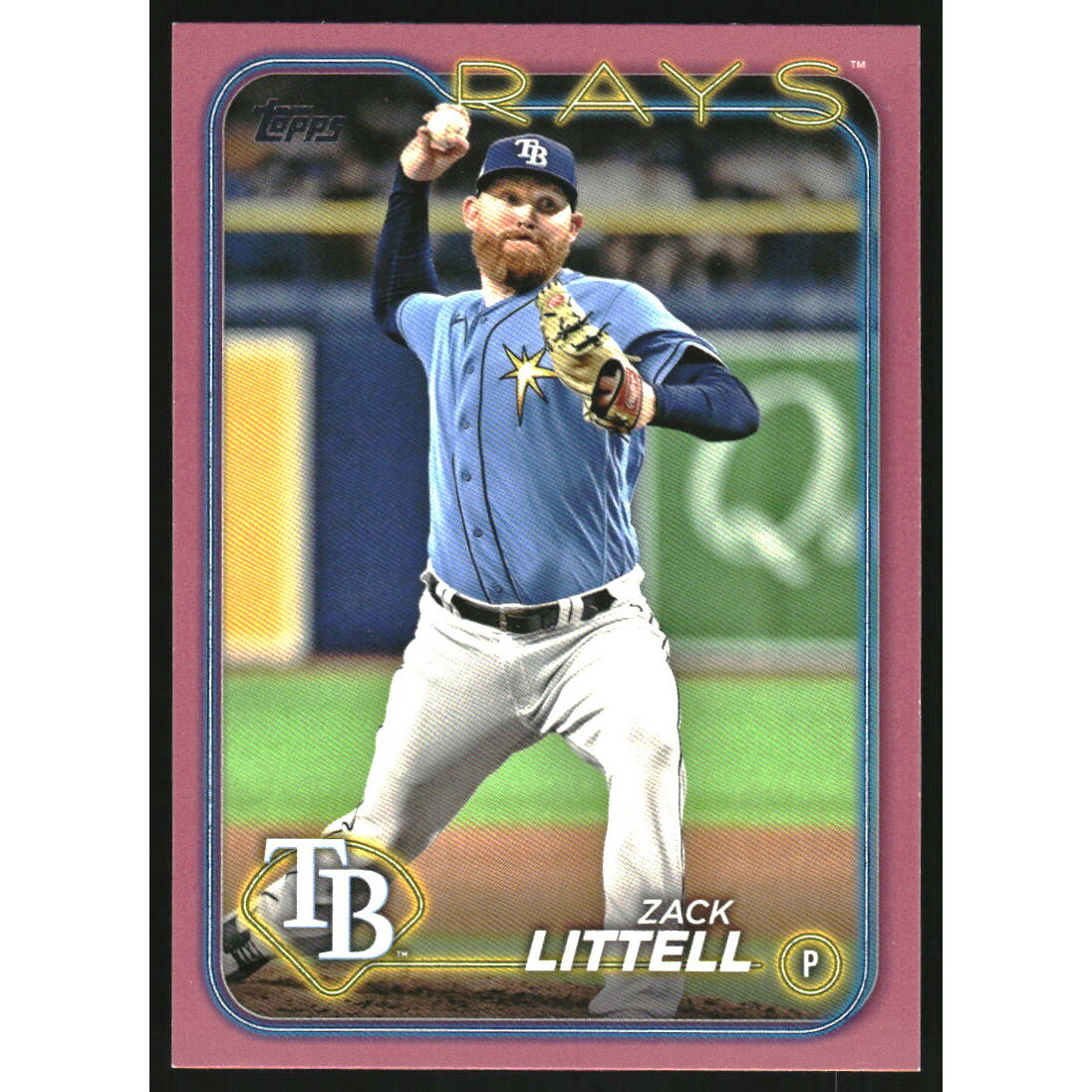 2024 Topps Update Mother's Day Pink #US139 Zack Littell. rookie card picture