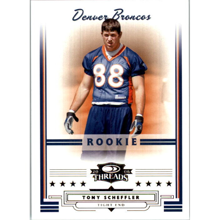 2006 Donruss Threads Retail Pewter #167 Tony Scheffler. rookie card picture