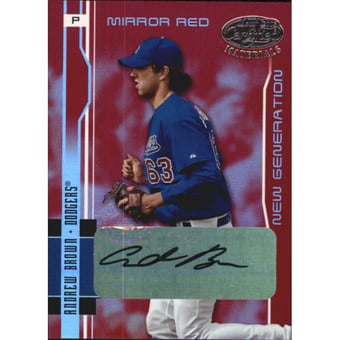 2003 Leaf Certified Materials Mirror Red Autographs #230 Andrew Brown NG/100