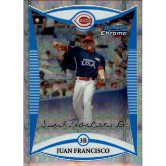 2008 Bowman Chrome Draft Prospects X-Fractors #BDPP93 Juan Francisco FG