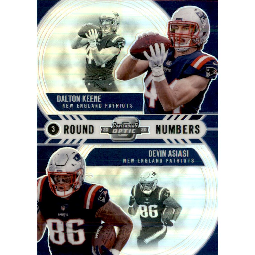 2020 Panini Contenders Optic Round Numbers #18 Dalton Keene/Devin Asiasi