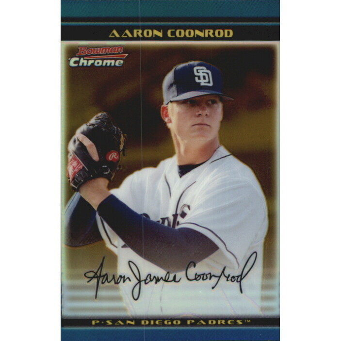 2002 Bowman Chrome Draft Gold Refractors #82 Aaron Coonrod