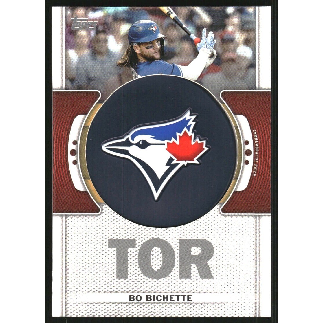 2023 Topps Team Logo Commemorative Patch #TLPBB Bo Bichette. rookie card picture