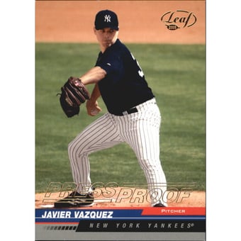 2005 Leaf Press Proofs Gold #138 Javier Vazquez