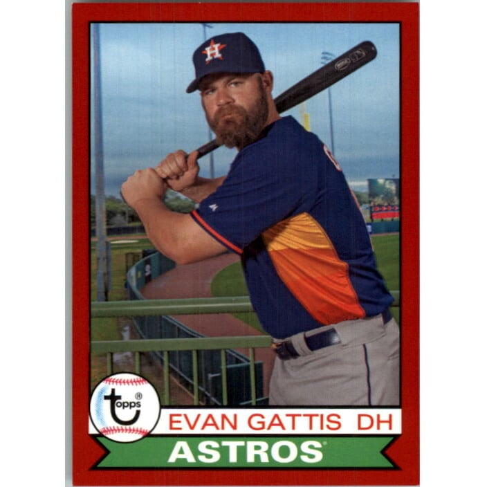 2016 Topps Archives Red #181 Evan Gattis. rookie card picture