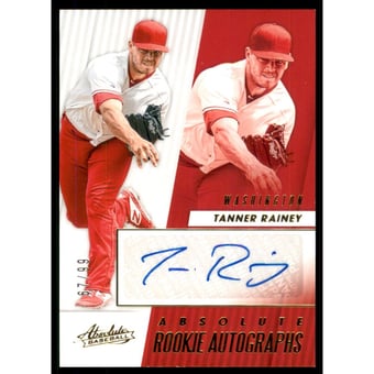 2019 Absolute Rookie Autographs Gold #23 Tanner Rainey
