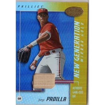 2002 Leaf Certified Mirror Gold #181 Jorge Padilla NG Bat