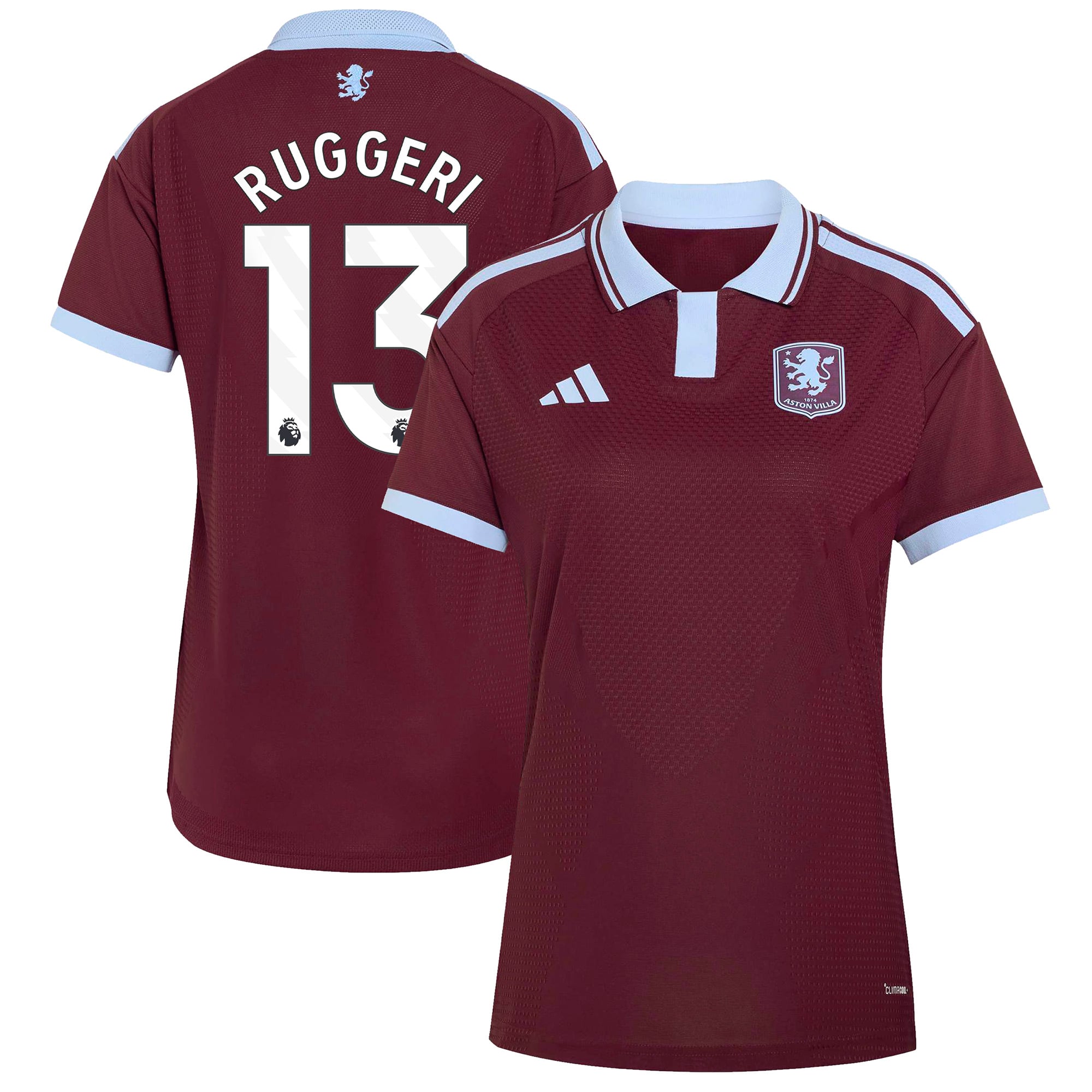 Camiseta Authentic adidas de la 1ª equipación del Aston Villa 2026-27 - Mujer con dorsal Ruggeri 13