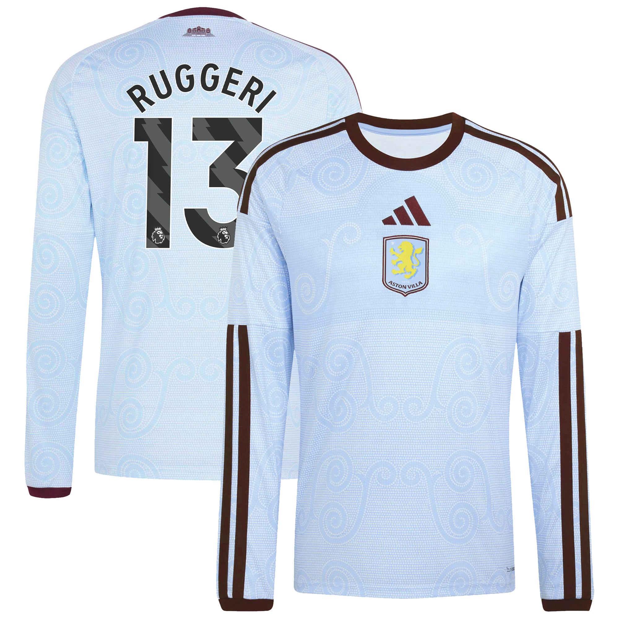Camiseta adidas de la 3ª equipación del Aston Villa 2026-27 - Manga larga con dorsal Ruggeri 13