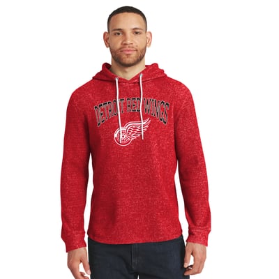 Men's Darius Rucker Collection by Fanatics  Red Detroit Red Wings Waffle-Knit Hooded Tri-Blend Long Sleeve T-Shirt