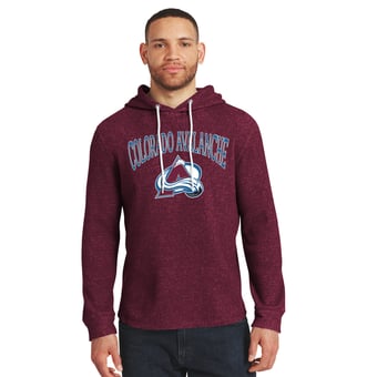 Men's Darius Rucker Collection by Fanatics  Burgundy Colorado Avalanche Waffle-Knit Hooded Tri-Blend Long Sleeve T-Shirt