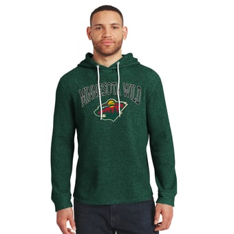 Men's Darius Rucker Collection by Fanatics  Green Minnesota Wild Waffle-Knit Hooded Tri-Blend Long Sleeve T-Shirt