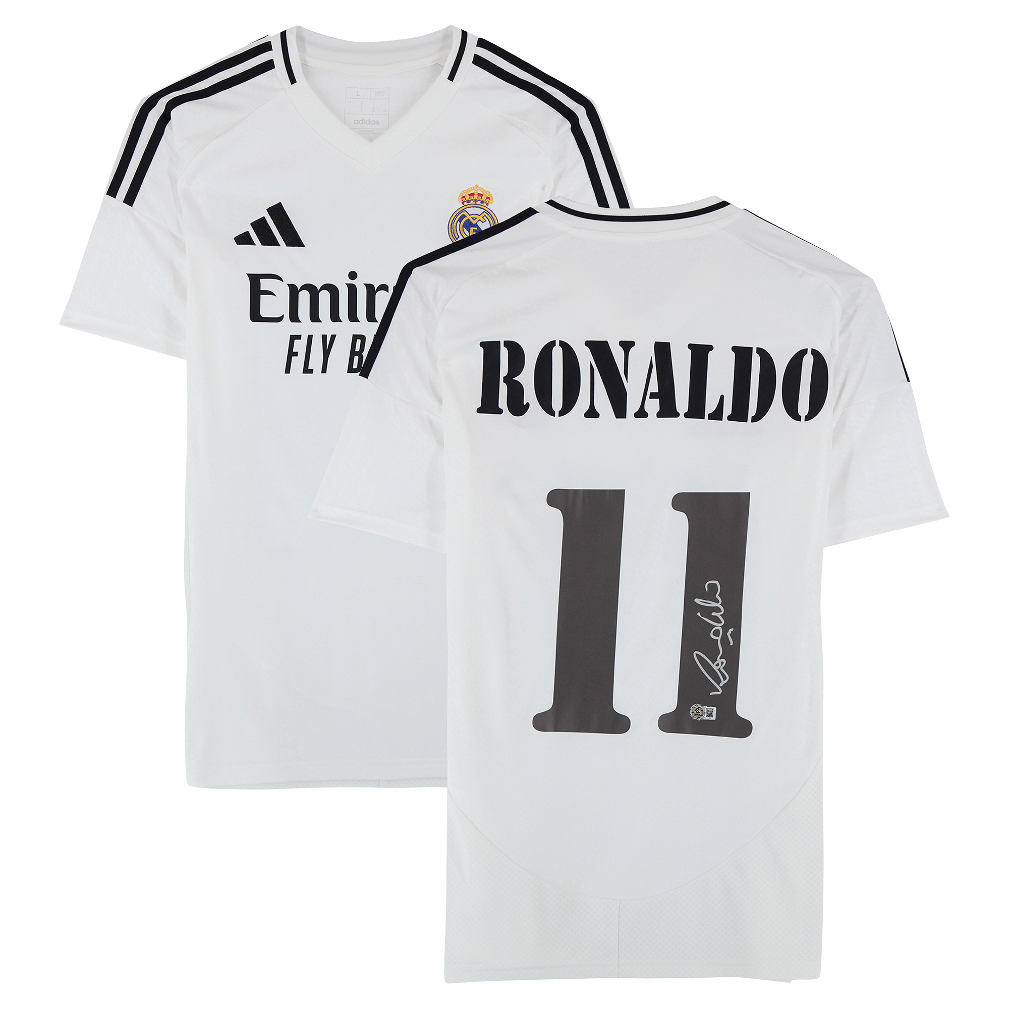 Ronaldo Nazario Real Madrid Autographed adidas 2025-26 White Home Replica Jersey