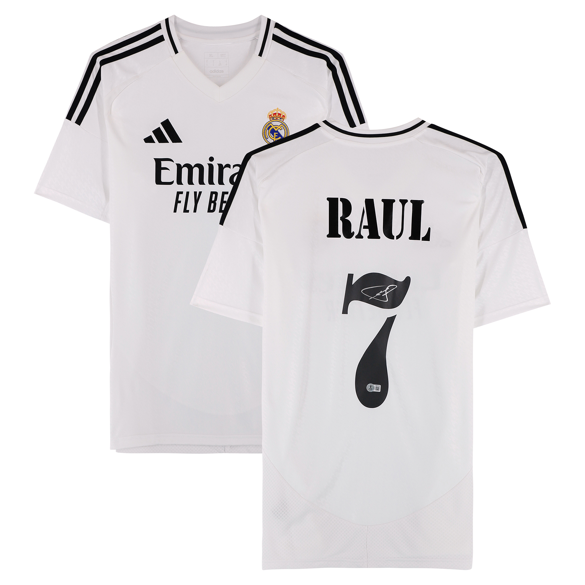 Raúl González Real Madrid Autographed adidas 2025-26 White Home Replica Jersey