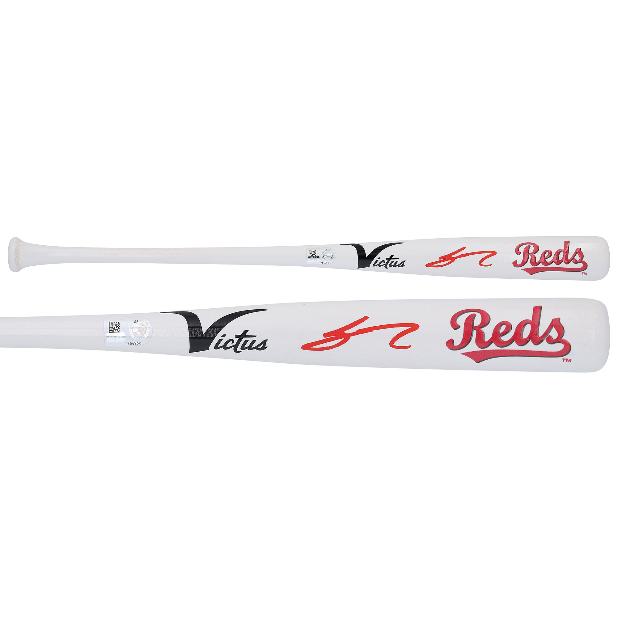 Sal Stewart Cincinnati Reds Autographed Victus Team ID Mini Bat