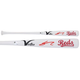 Sal Stewart Cincinnati Reds Autographed Victus Team ID Mini Bat