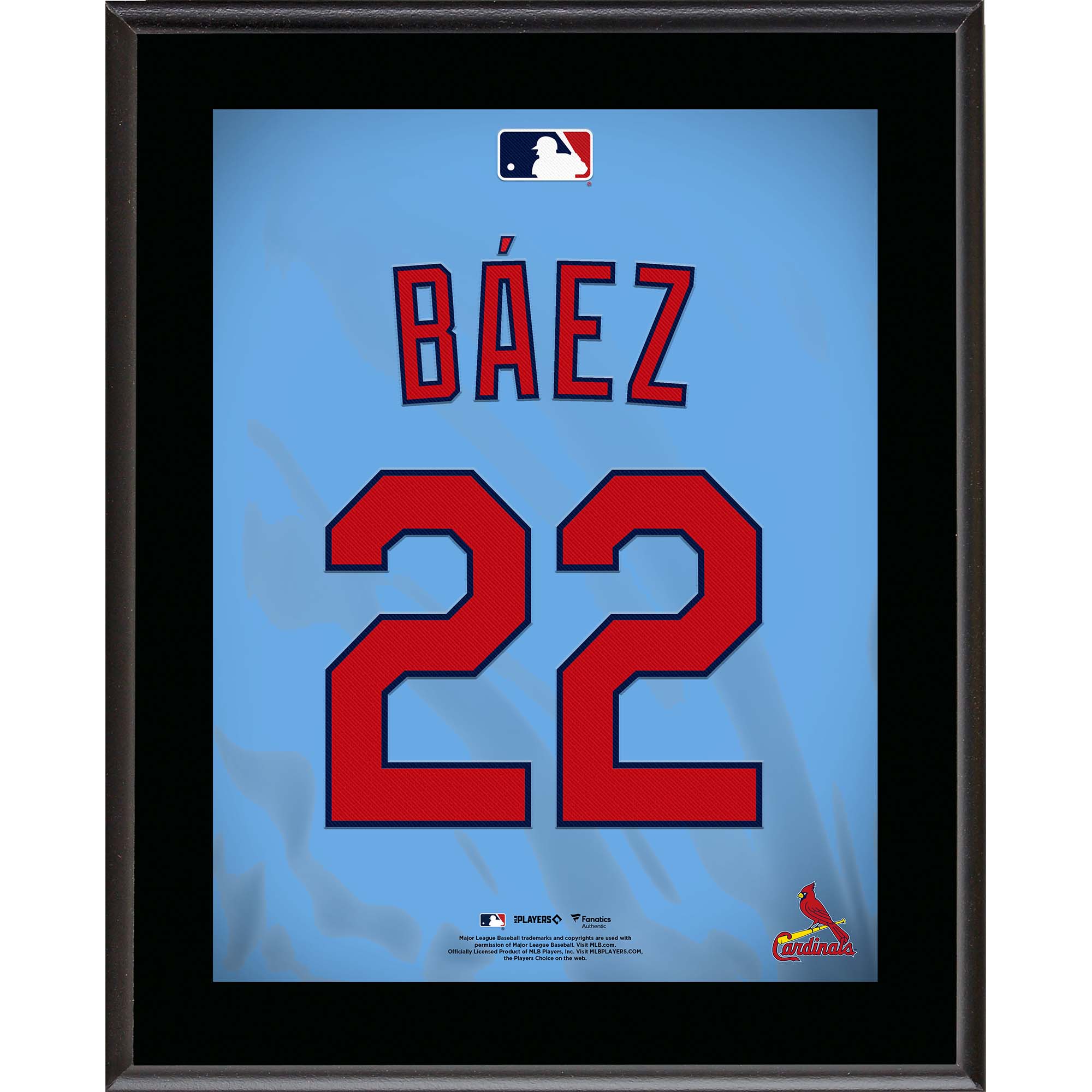Joshua Báez St. Louis Cardinals 10.5" x 13" Jersey Number Sublimated Player Plaque