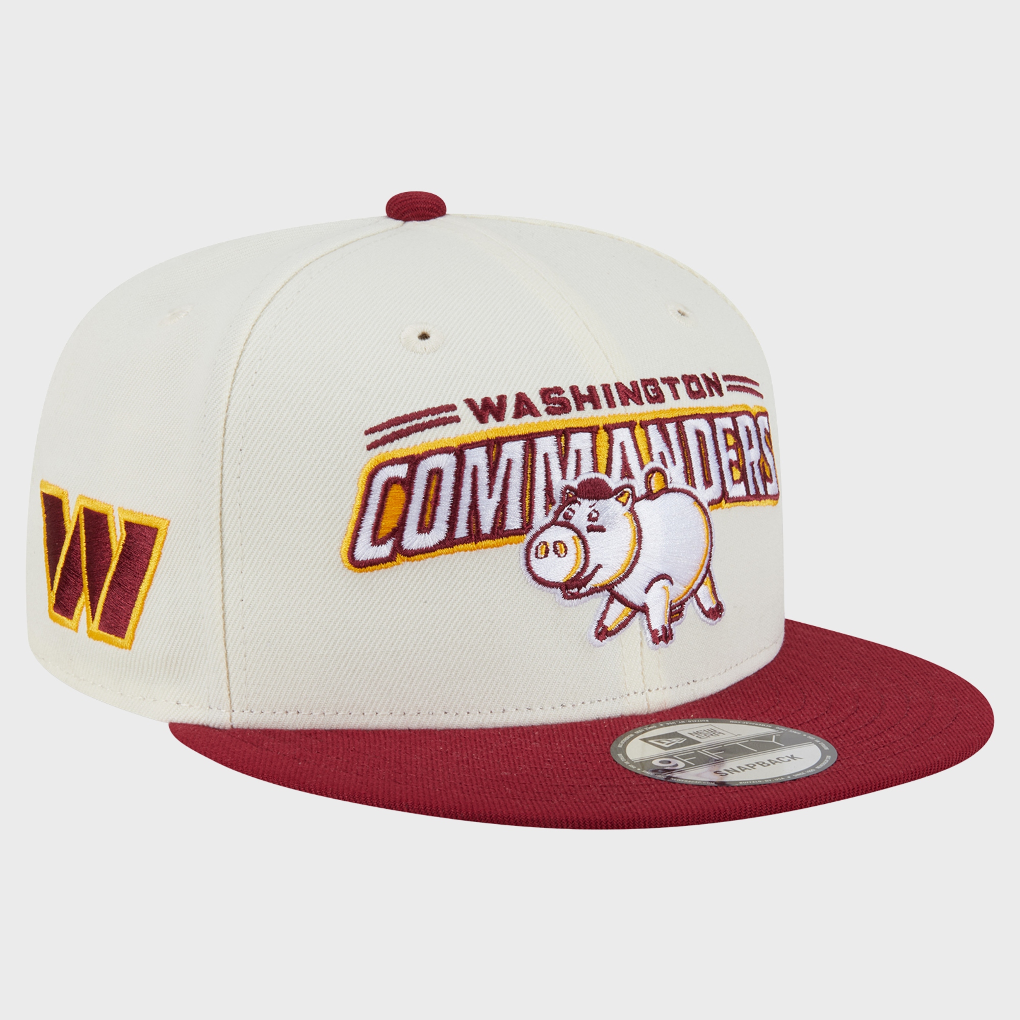 Men's Disney x New Era Cream/Burgundy Washington Commanders Hamm 9FIFTY Snapback Hat