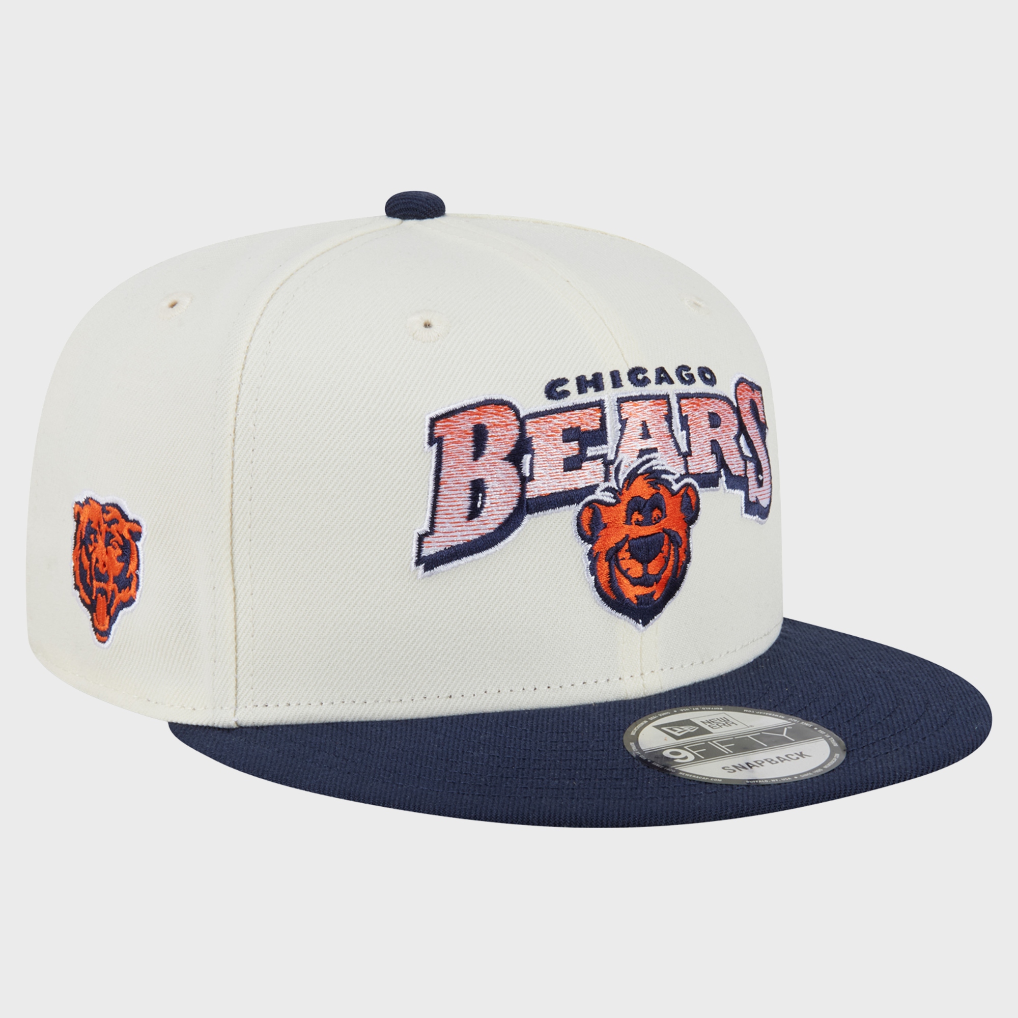 Men's Disney x New Era Cream/Navy Chicago Bears Baloo 9FIFTY Snapback Hat