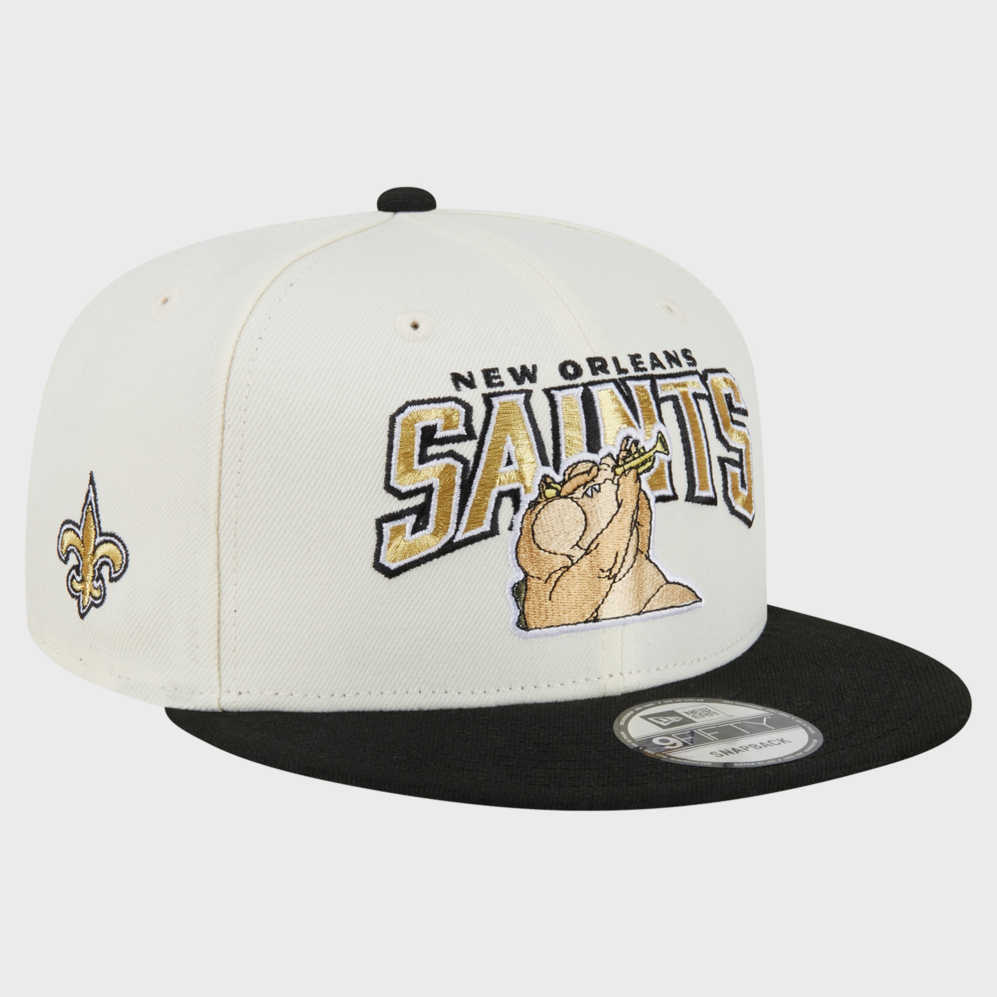 Men's Disney x New Era Cream/Black New Orleans Saints Louis 9FIFTY Snapback Hat