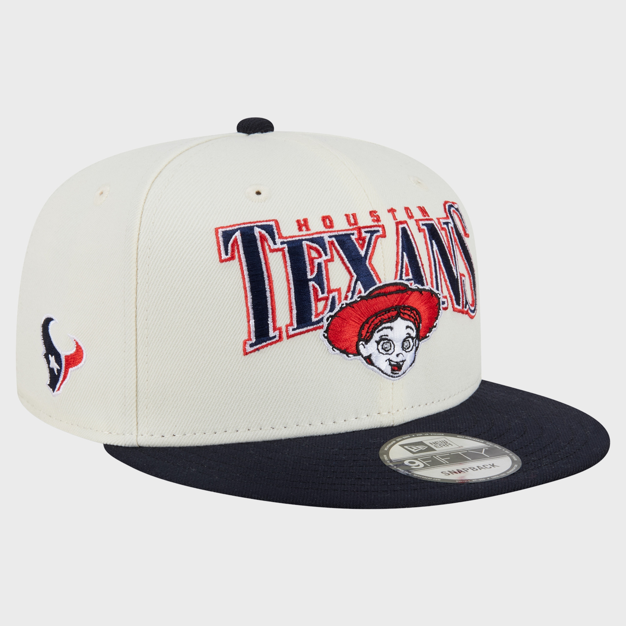 Men's Disney x New Era Cream/Navy Houston Texans Jessie 9FIFTY Snapback Hat